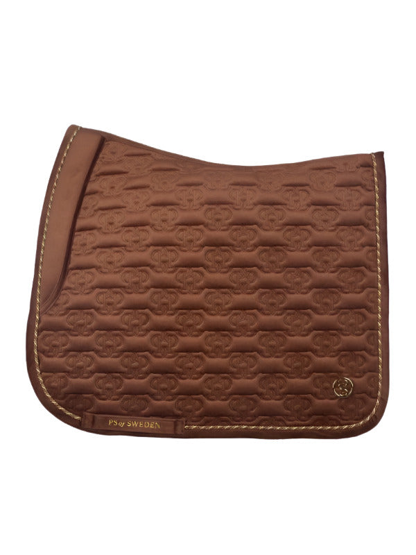 PS of Sweden Dressage Pad Velvet Monogram - Fudge