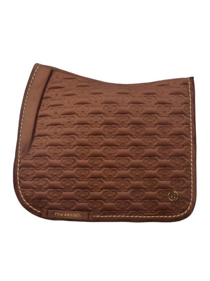 PS of Sweden Dressage Pad Velvet Monogram - Fudge