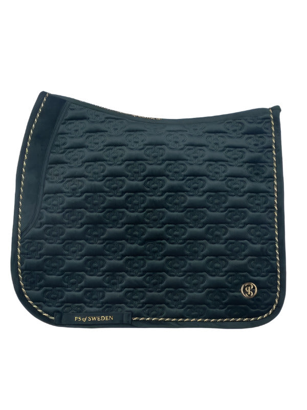 PS of Sweden Dressage Pad Velvet Monogram - Midnight Green