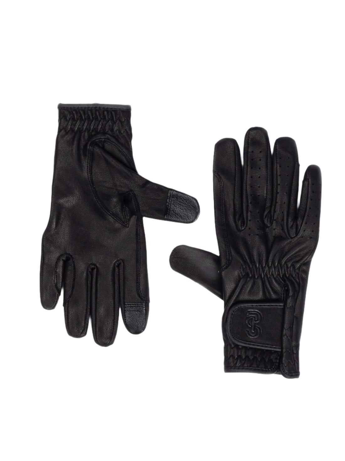 PS of Sweden Leather Riding Gloves - Black