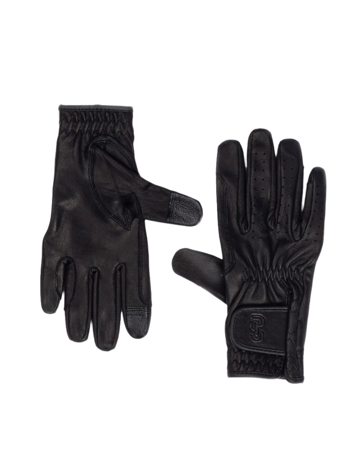PS of Sweden Leather Riding Gloves - Black