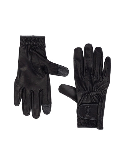 PS of Sweden Leather Riding Gloves - Black
