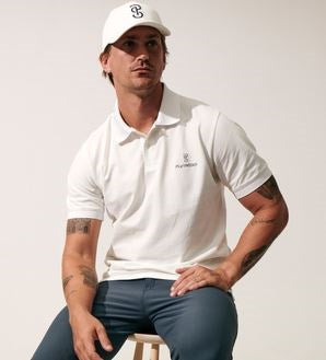 PS of Sweden Lucas SS Pique Polo Mens - White