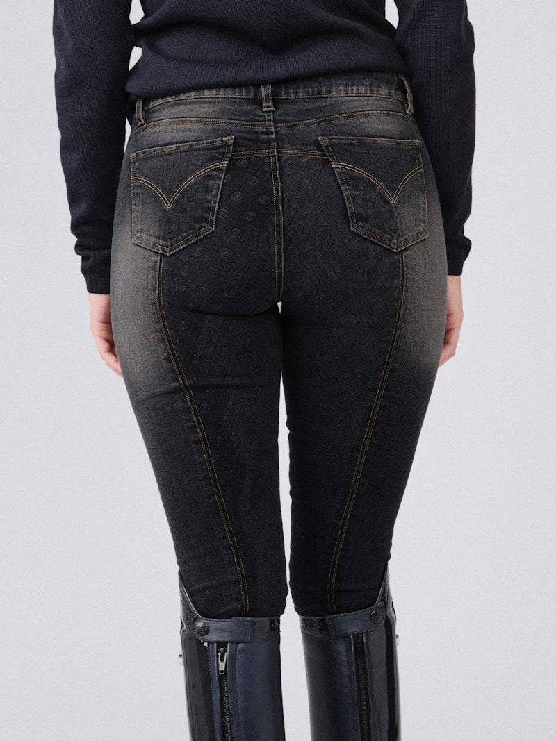 PS of Sweden Maggie Denim Breeches - Black Rear