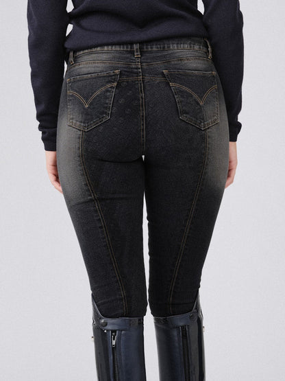 PS of Sweden Maggie Denim Breeches - Black Rear