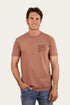 Ringers Of The Sky Mens Stock Fit T-Shirt - Saddle Brown