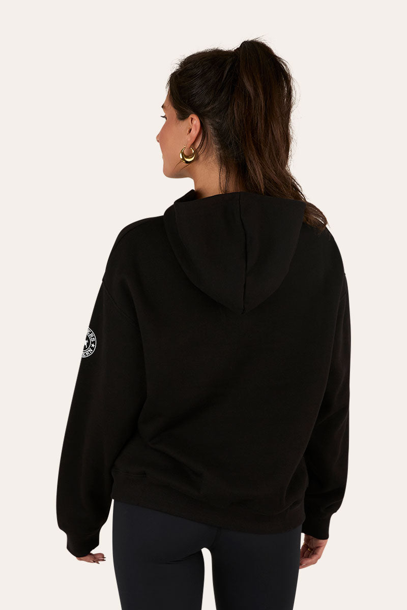 Ringers Western Ace Womens Oversized Hoodie - Black Back
