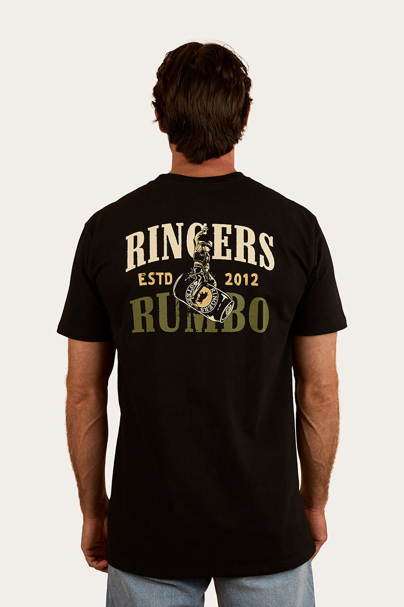 Ringers Western Aint My First Rumbo Mens Stock Fit T-Shirt - Black