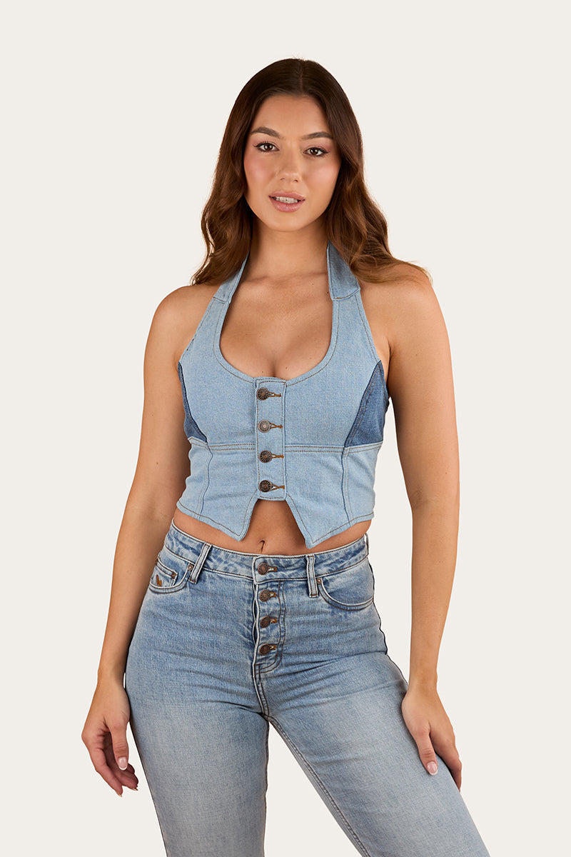 Ringers Western Alinta Womens Denim Bustier - Front