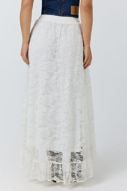 Ringers Western Almost A Cowgirl Womens Shirred Maxi Skirt - Back