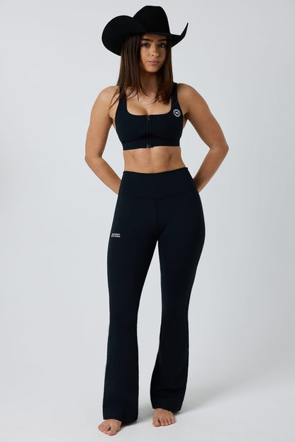 Ringers Western Anikafit Womens Bootleg Flare Legging - Black Front