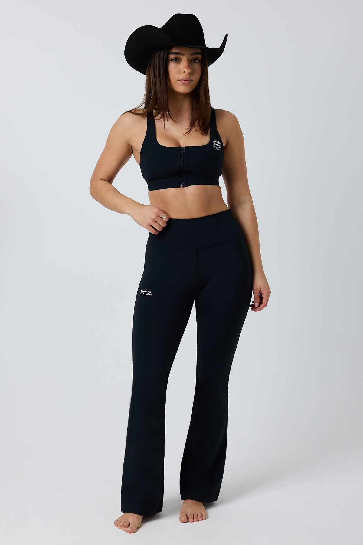 Ringers Western Anikafit Womens Bootleg Flare Legging - Black