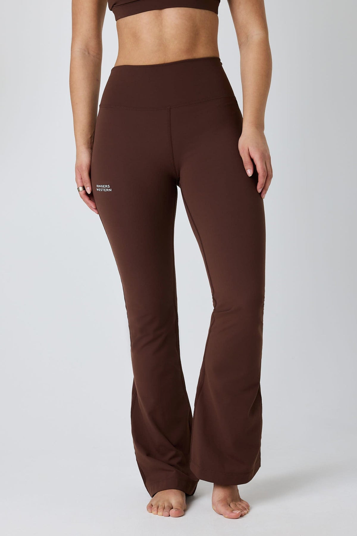 Ringers Western Anikafit Womens Bootleg Flare Legging - Chocolate Front