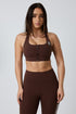Ringers Western Anikafit Womens Zip Front Support Crop - Chocolate