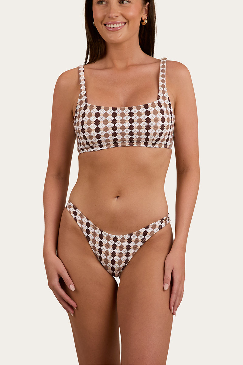 Ringers Western Ashton Check Womens Bikini Top - 3