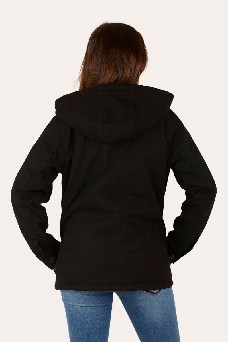 Ringers Western Aspen Womens Canvas Jacket - Black Back
