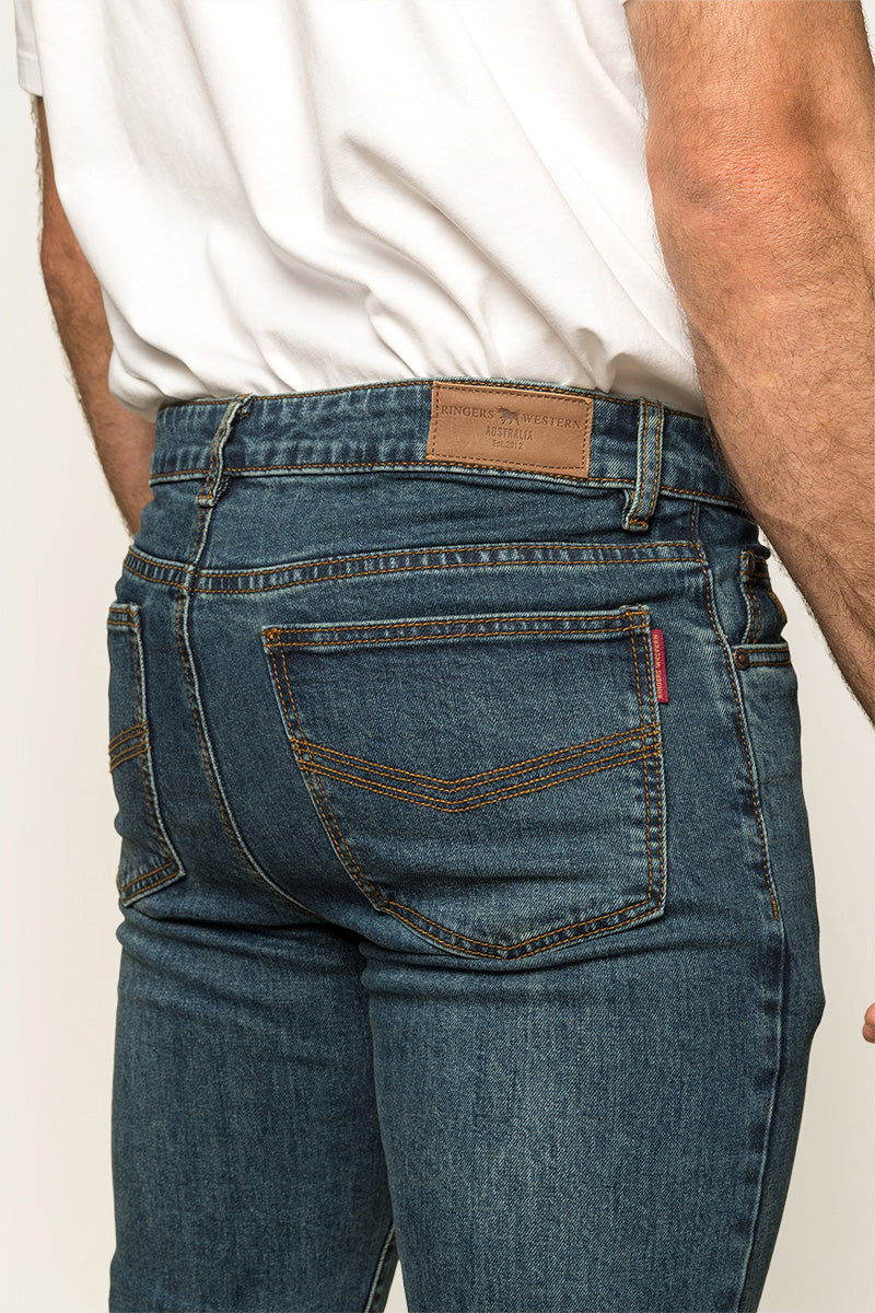 Ringers Western Austin Mens Mid Rise Slim Fit Jeans - 8