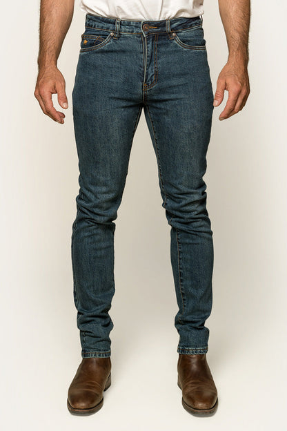Ringers Western Austin Mens Mid Rise Slim Fit Jeans - True Blue Set