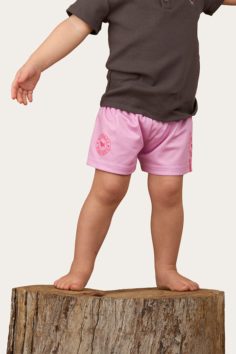 Ringers Western Babies Footy Short - Pastel Pink Candy