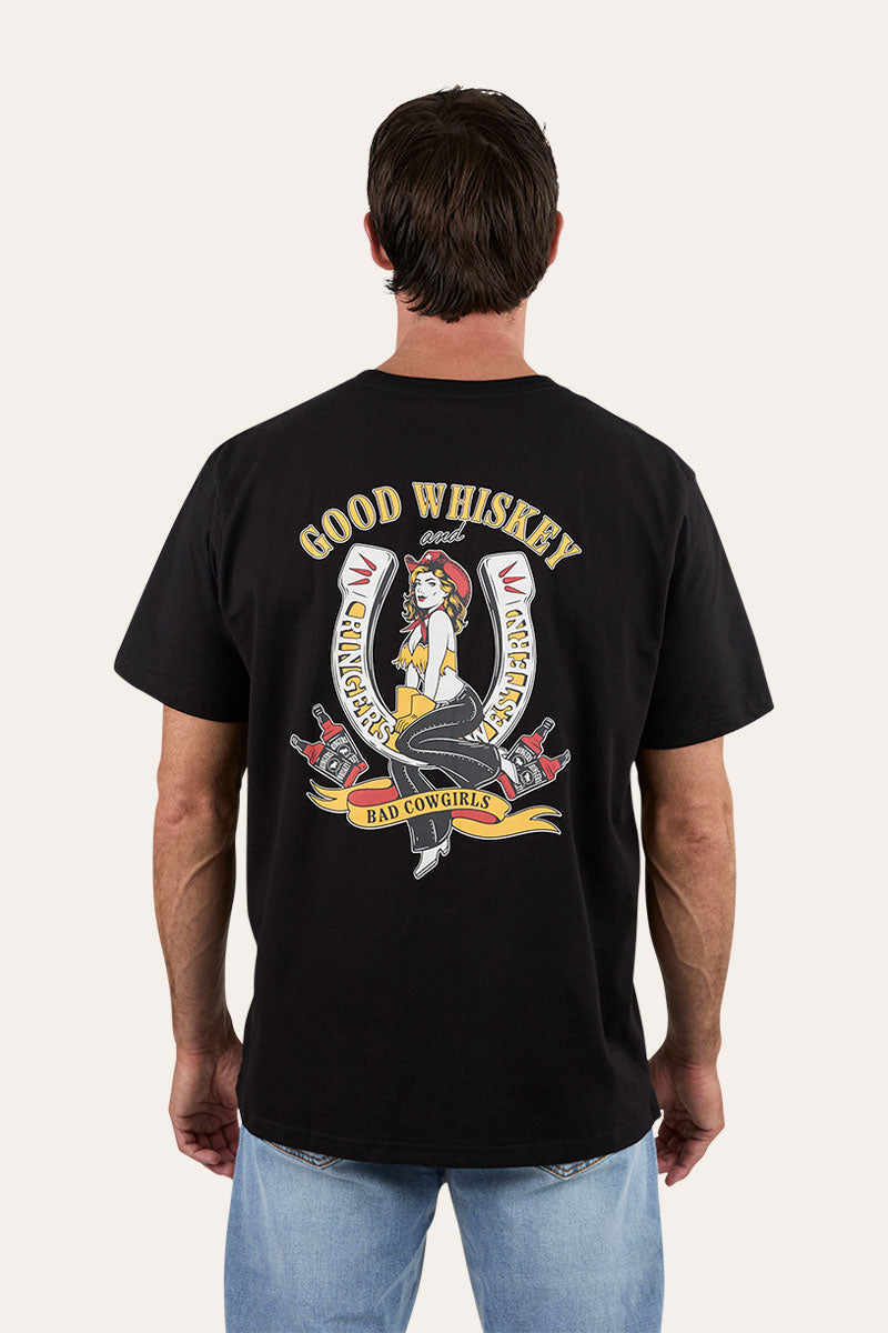 Ringers Western Bad Cowgirls Mens Loose Fit T-Shirt - Back