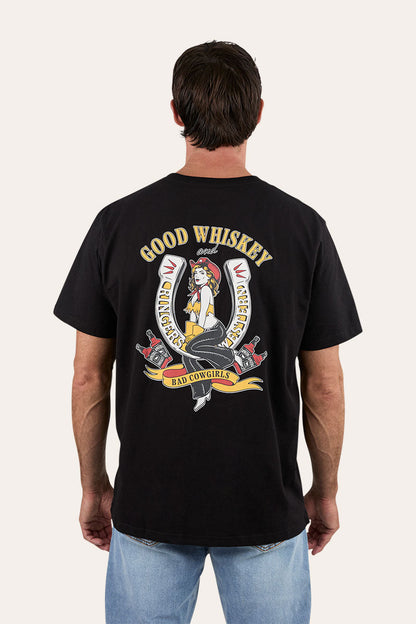 Ringers Western Bad Cowgirls Mens Loose Fit T-Shirt - Back