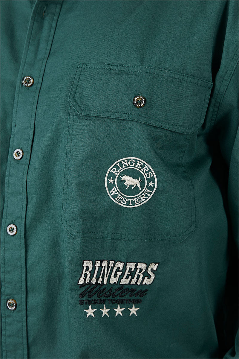 Ringers Western Barrelman Mens Full Button Work Shirt