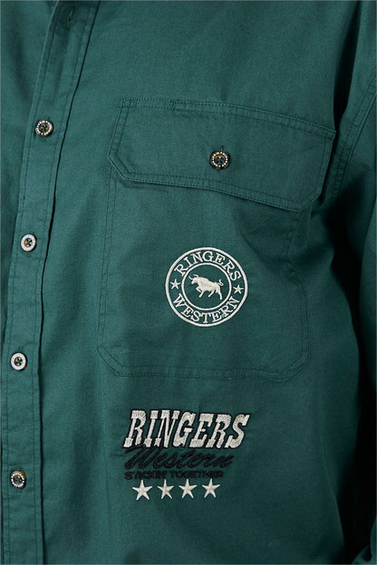 Ringers Western Barrelman Mens Full Button Work Shirt