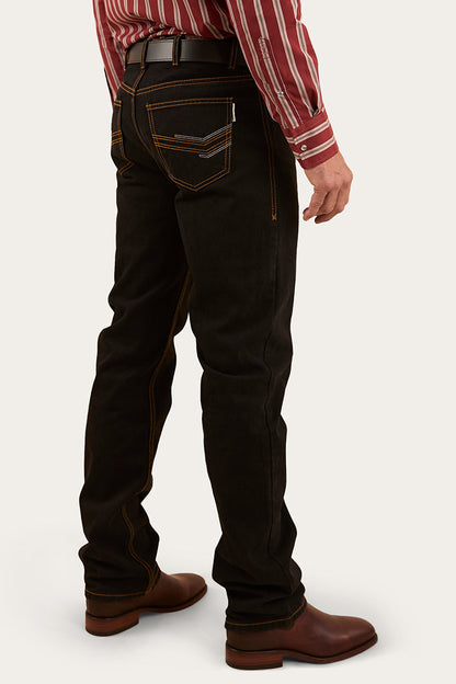 Ringers Western Barrington Mens Mid Rise Slim Fit Jean - Black - 4