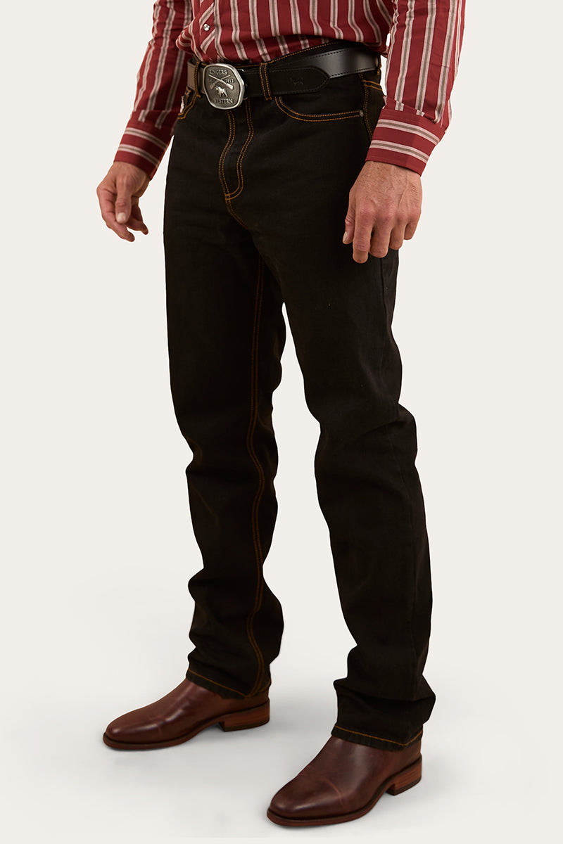 Ringers Western Barrington Mens Mid Rise Slim Fit Jean - Black - 6