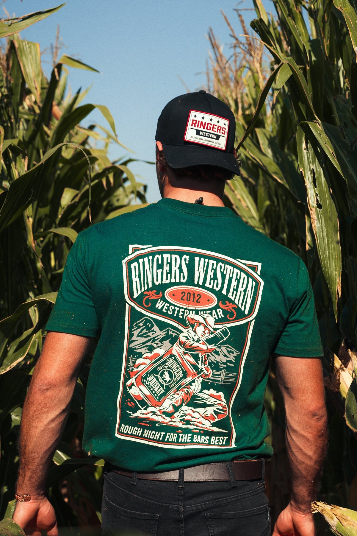 Ringers Western Bars Best Mens Stock Fit T-Shirt - Pine
