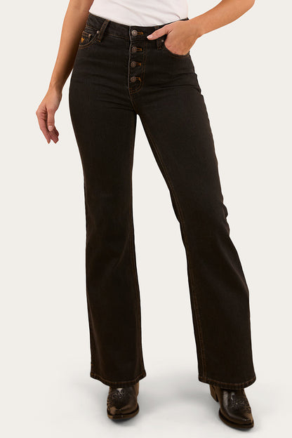 Ringers Western Betsy Womens High Rise Bootleg Jean - Black
