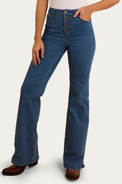Ringers Western Betsy Womens High Rise Bootleg Jean - Blue