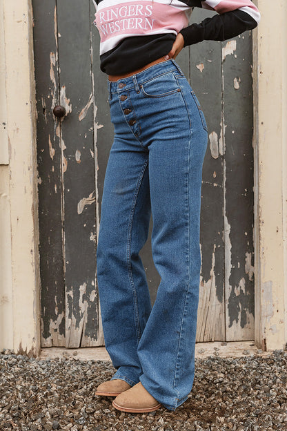 Ringers Western Betsy Womens High Rise Bootleg Jean
