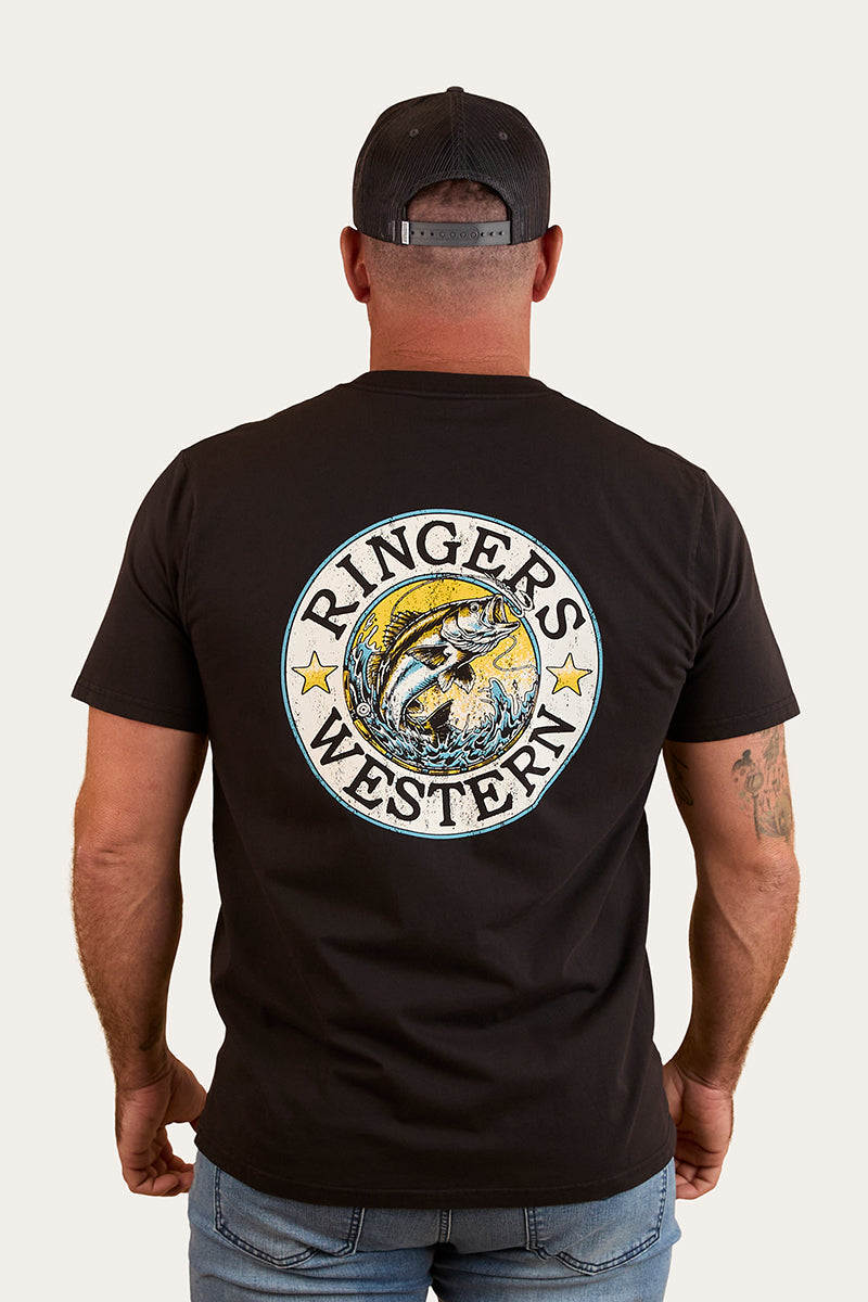 Ringers Western Big Catch Mens Loose Fit T-Shirt - Black