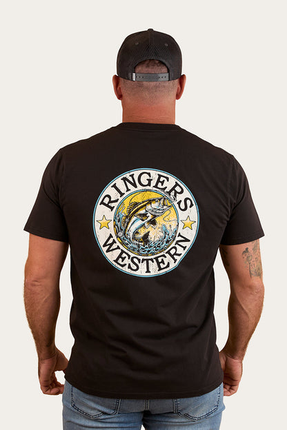 Ringers Western Big Catch Mens Loose Fit T-Shirt - Black
