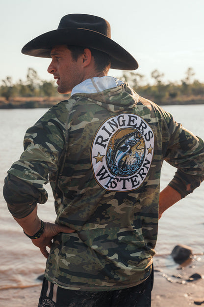 Ringers Western Big Catch Unisex Hooded Fishing Jersey - 2