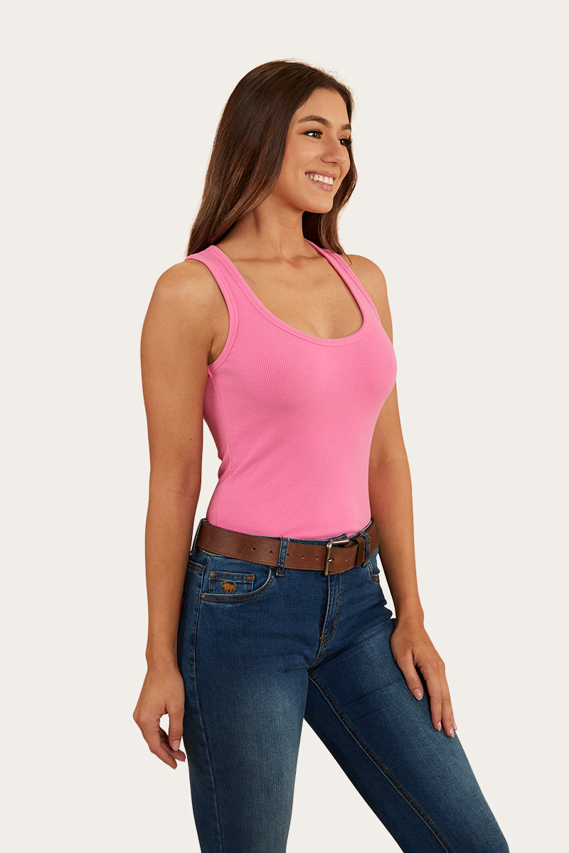 Ringers Western Blossom Womens Fitted Tank - 11