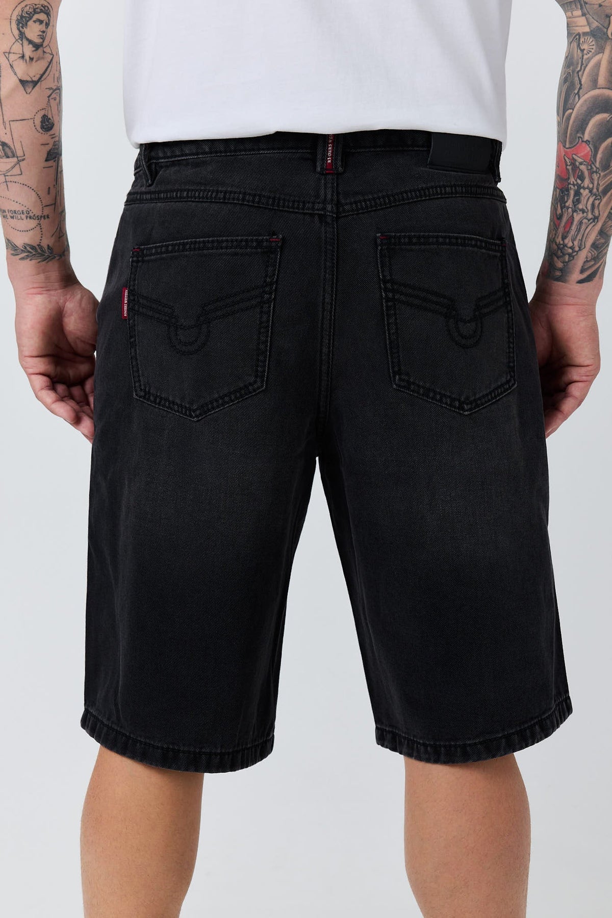 Ringers Western Bodie Mens Denim Short - Black Wash Back