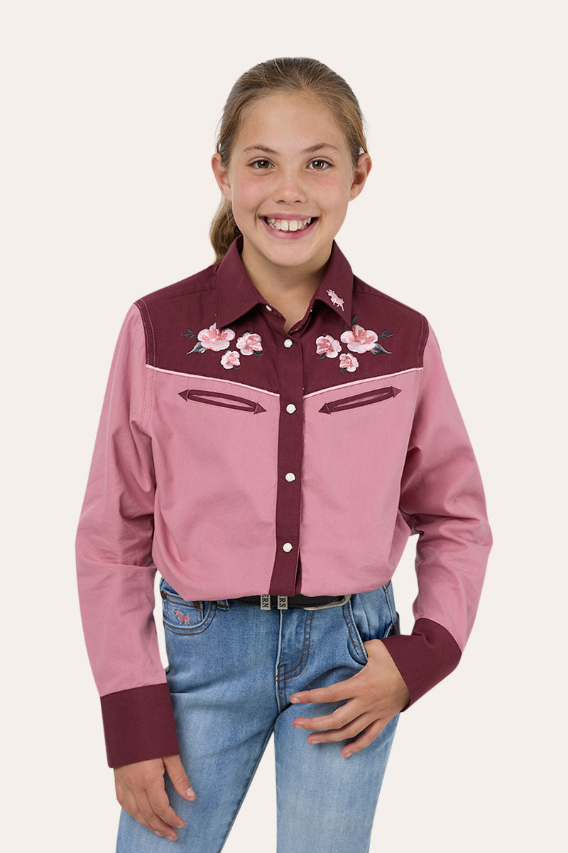 Ringers Western Bonnie Youth Girls Western Shirt - Front