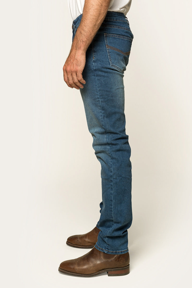 Ringers Western Burke Mens Mid Rise Tapered Slim Leg Jeans - 10