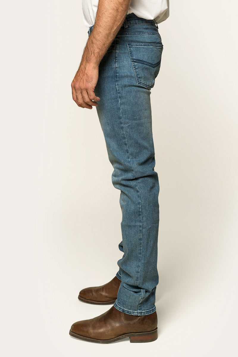 Ringers Western Burke Mens Mid Rise Tapered Slim Leg Jeans - 14