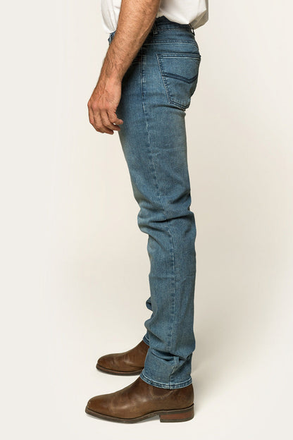 Ringers Western Burke Mens Mid Rise Tapered Slim Leg Jeans - 14