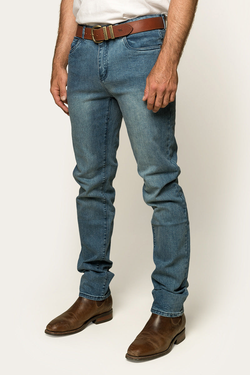 Ringers Western Burke Mens Mid Rise Tapered Slim Leg Jeans - 16