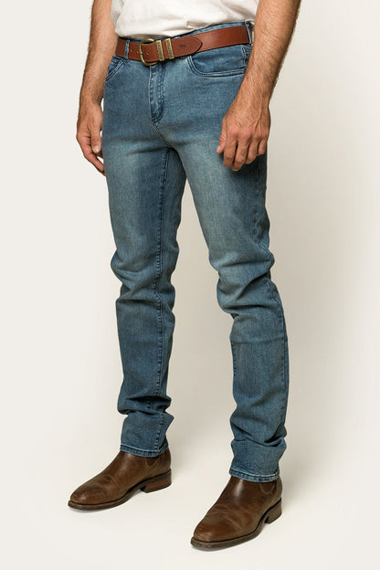 Ringers Western Burke Mens Mid Rise Tapered Slim Leg Jeans - 16