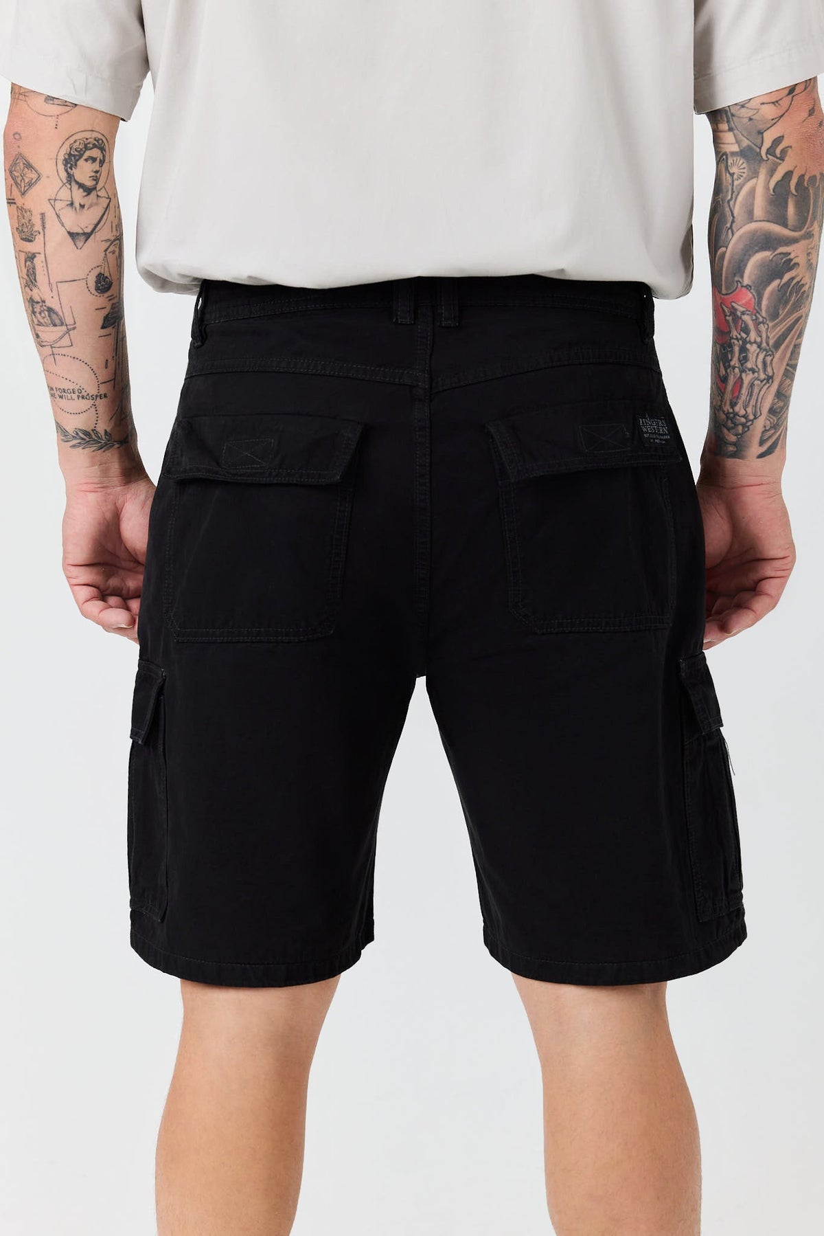 Ringers Western Bushland Cargo Walk Short - Charcoal Back