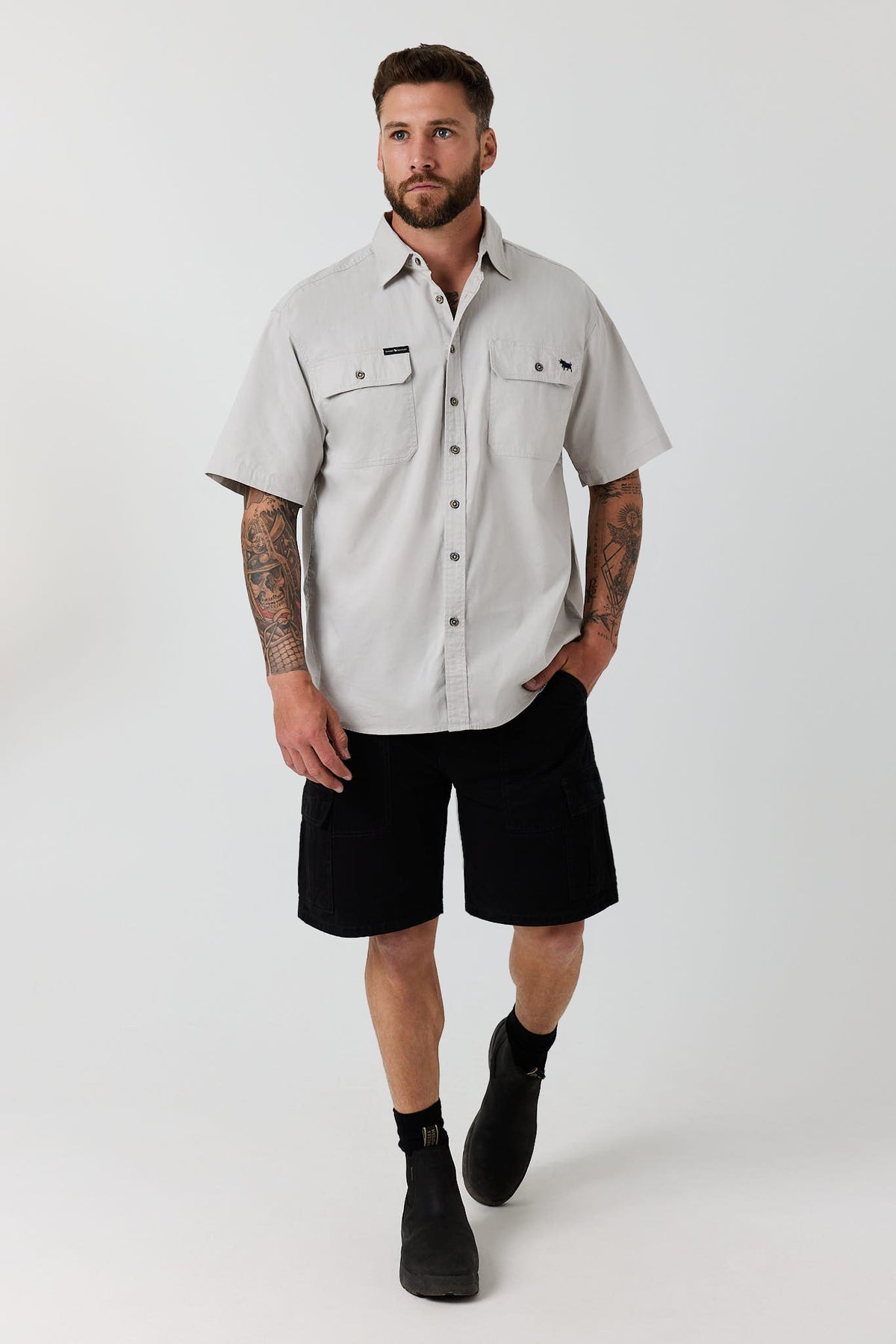 Ringers Western Bushland Cargo Walk Short - Charcoal