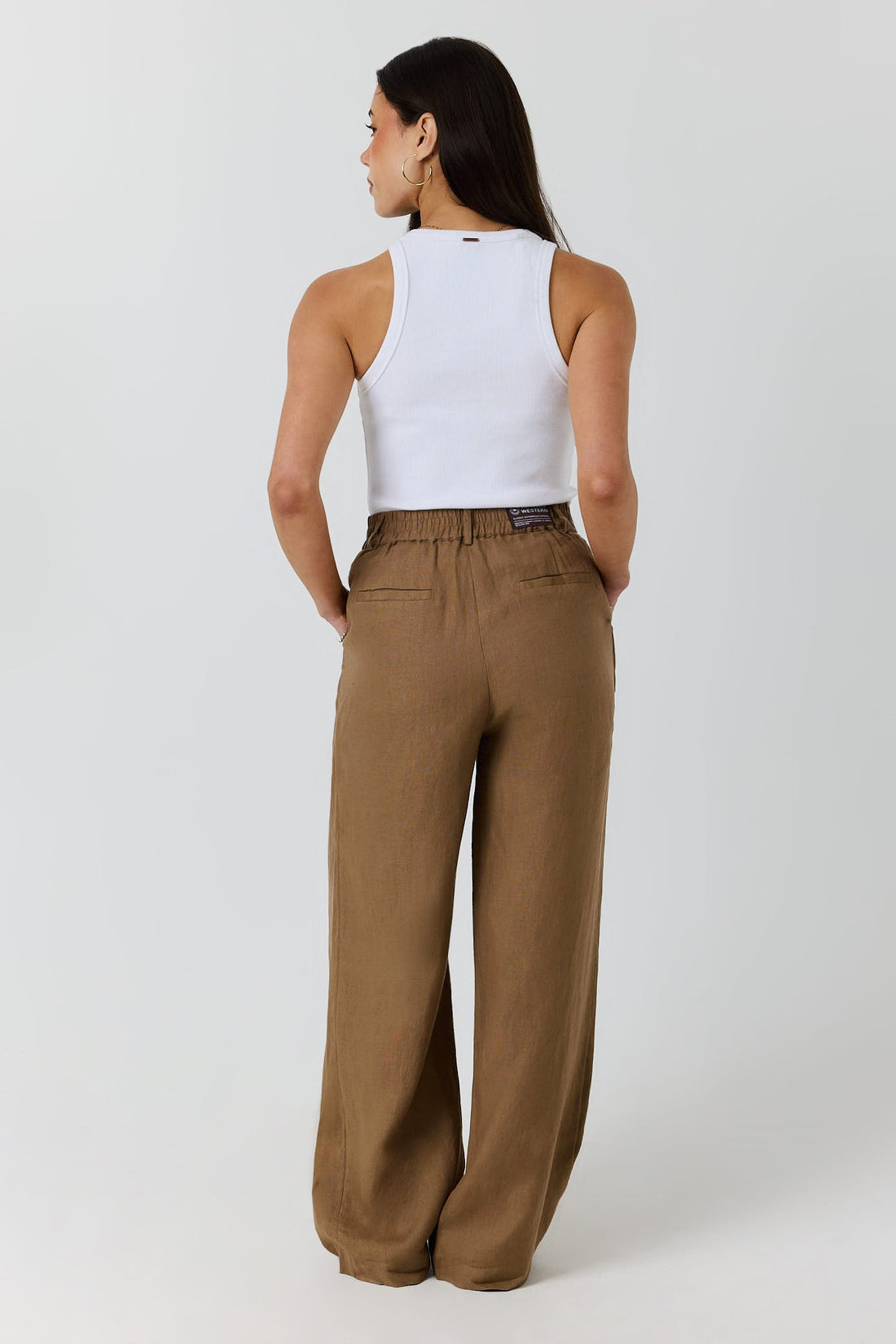 Ringers Western Carly Womens Linen Tailored Pant - Back