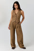 Ringers Western Carly Womens Linen Tailored Pant - Caramel