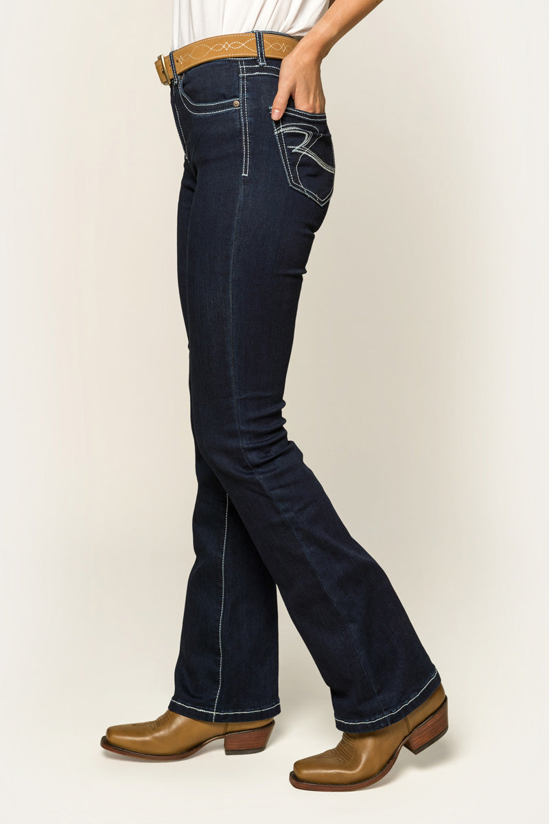 Ringers Western Caroline Womens Mid Rise Bootleg Jean - 15