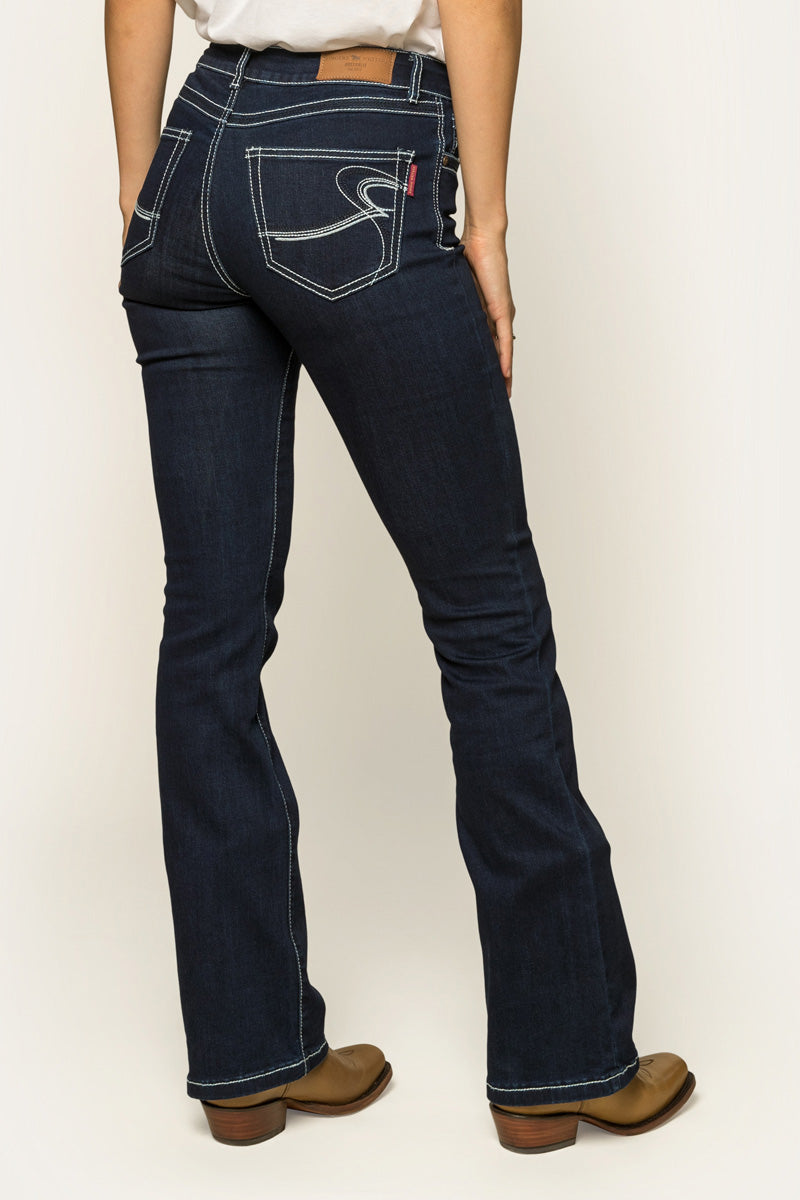 Ringers Western Caroline Womens Mid Rise Bootleg Jean - 7